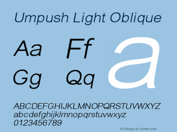 Umpush Light Oblique Version 001.002图片样张