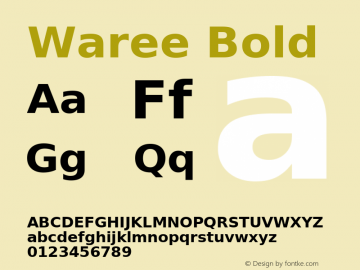 Waree Bold Version 001.002图片样张