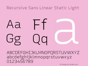 Recursive Sn Lnr St Lt Version 1.081;hotconv 1.0.112;makeotfexe 2.5.65598; ttfautohint (v1.8.3)图片样张