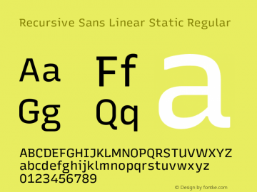 Recursive Sn Lnr St Version 1.081;hotconv 1.0.112;makeotfexe 2.5.65598图片样张