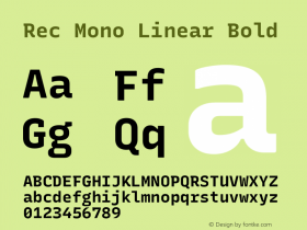 Rec Mono Linear Bold Version 1.082图片样张