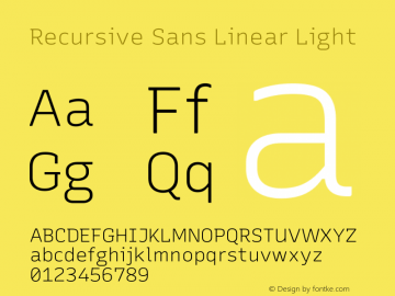 Recursive Sans Linear Light Version 1.082图片样张