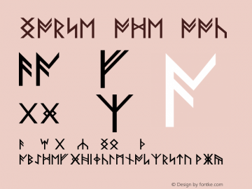 Norse Code Book Version 1.00; February 9, 20 Font Sample