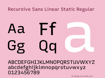 Recursive Sn Lnr St Version 1.082;hotconv 1.0.112;makeotfexe 2.5.65598; ttfautohint (v1.8.3)图片样张