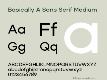 Basically A Sans Serif Medium 1.101图片样张