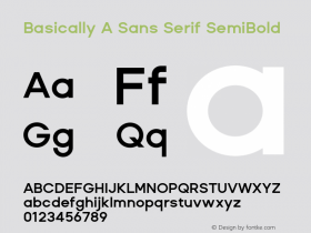 Basically A Sans Serif SemiBold 1.101图片样张