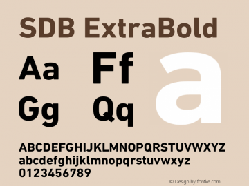 SDB Extrabold Version 1.10图片样张