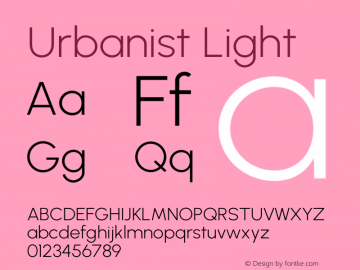 Urbanist Light Version 1.303图片样张