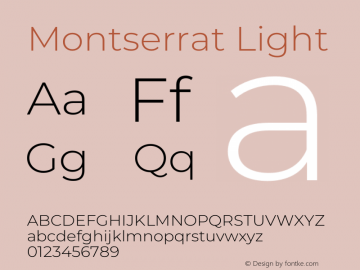 Montserrat Light Version 8.000图片样张