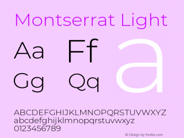 Montserrat Light Version 8.000图片样张