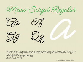 Meow Script Regular Version 1.010图片样张