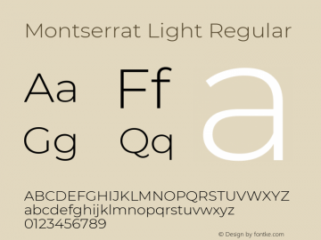 Montserrat Light Version 7.200图片样张