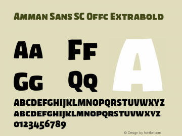 Amman Sans SC Offc Extrabold Version 7.504; 2010; Build 1020图片样张