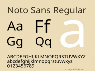 Noto Sans Regular Version 2.000;GOOG;noto-source:20170915:90ef993387c0图片样张