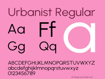 Urbanist Regular Version 1.303图片样张