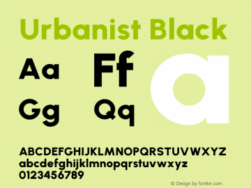 Urbanist Black Version 1.303; ttfautohint (v1.8.3)图片样张