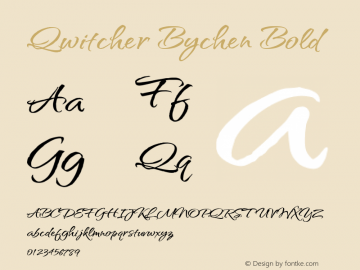 Qwitcher Bychen Bold Version 1.004; ttfautohint (v1.8.3)图片样张