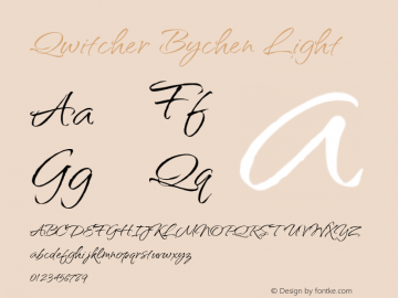 Qwitcher Bychen Light Version 1.004; ttfautohint (v1.8.3)图片样张