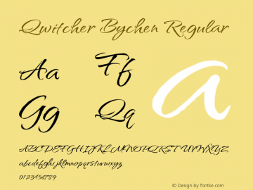 Qwitcher Bychen Regular Version 1.004; ttfautohint (v1.8.3)图片样张