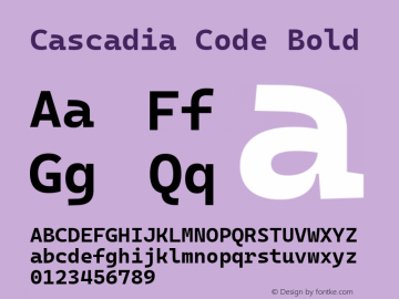 Cascadia Code Bold Version 2110.031图片样张