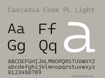 Cascadia Code PL Light Version 2110.031图片样张