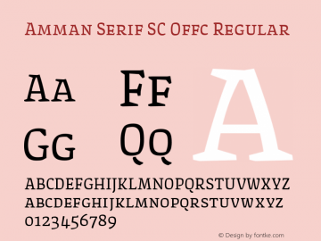 Amman Serif SC Offc Version 7.504; 2010; Build 1020图片样张