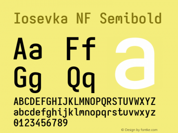 Iosevka Mayukai Serif Semibold Nerd Font Complete Windows Compatible Version 10.3.4; ttfautohint (v1.8.4)图片样张