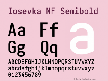 Iosevka Mayukai Sonata Semibold Nerd Font Complete Mono Windows Compatible Version 10.3.4; ttfautohint (v1.8.4)图片样张