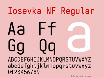 Iosevka Mayukai Serif Nerd Font Complete Mono Windows Compatible Version 10.3.4; ttfautohint (v1.8.4)图片样张