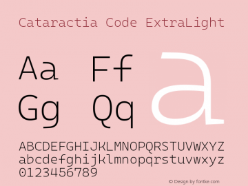 Cataractia Code ExtraLight Version 2108.026图片样张