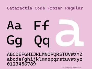 Cataractia Code Frozen Regular Version 2108.026图片样张