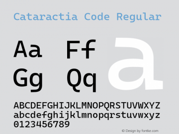 Cataractia Code Regular Version 2108.026图片样张
