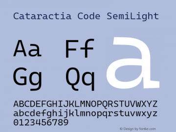 Cataractia Code SemiLight Version 2108.026图片样张