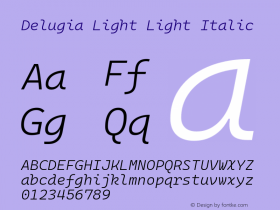 Delugia Light Italic v2110.31图片样张