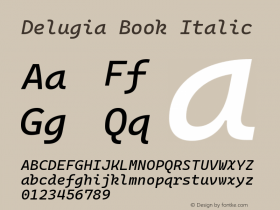 Delugia Book Italic v2110.31图片样张