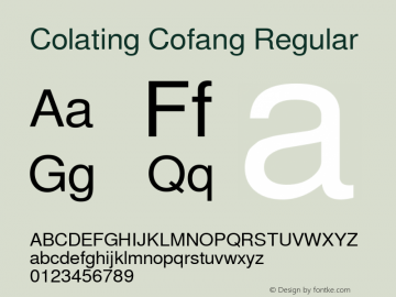 Colating Cofang Regular 图片样张