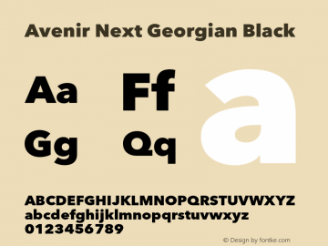 Avenir Next Georgian Black Version 2.00图片样张