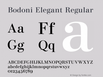 Bodoni Elegant Book Version 1.00 2020图片样张