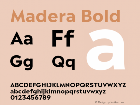 Madera Bold Version 2.01图片样张