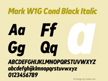 Mark W1G Cond Black Italic Version 1.00, build 9, g2.6.4 b1272, s3图片样张