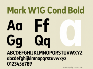 Mark W1G Cond Bold Version 1.00, build 9, g2.6.4 b1272, s3图片样张