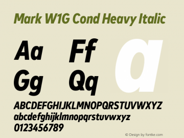 Mark W1G Cond Heavy Italic Version 1.00, build 9, g2.6.4 b1272, s3图片样张