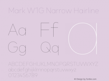 Mark W1G Narrow Hairline Version 1.00, build 8, g2.6.4 b1272, s3图片样张