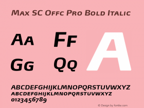 Max SC Offc Pro Bold Italic Version 7.504; 2011; Build 1022图片样张