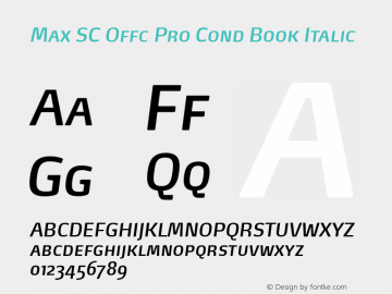 Max SC Offc Pro Cond Book Italic Version 7.504; 2014; Build 1020图片样张