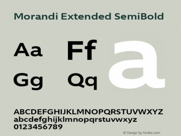 Morandi Ext SemiBold Version 1.22, build 12, s3图片样张