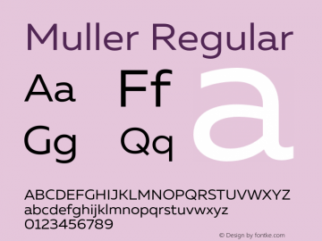 Muller-Regular Version 1.000;PS 001.000;hotconv 1.0.88;makeotf.lib2.5.64775图片样张