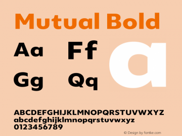 Mutual Bold Version 1.00图片样张