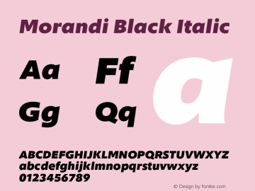 Morandi Black Italic Version 1.22, build 12, s3图片样张