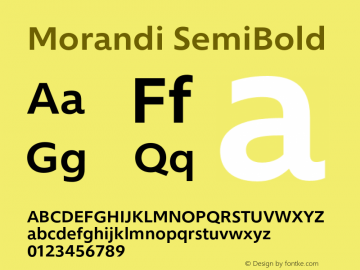 Morandi SemiBold Version 1.22, build 12, s3图片样张